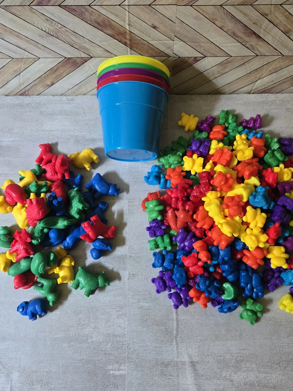 STEM Educational Math Counters Sorting Set Counting Bears Animals Stacking Cups